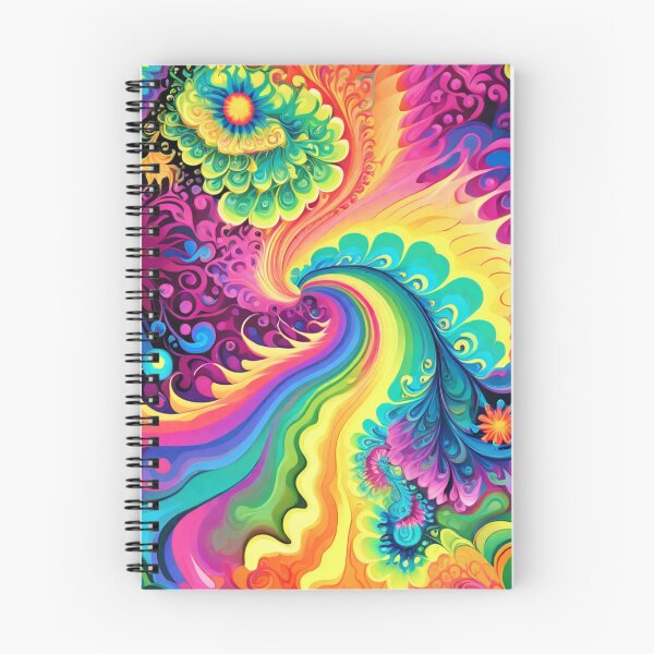 Item preview, 70s Colorful Vintage Psychedelic Artwork designed and sold by HLPsychDesigns.
