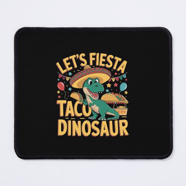 Item preview, Let's Fiesta Taco Dinosaur Funny Quote designed and sold by Verycutethings.