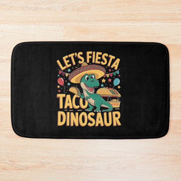 Item preview, Let's Fiesta Taco Dinosaur Funny Quote designed and sold by Verycutethings.