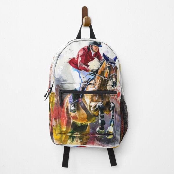 Artikelvorschau, Pferd und Reiter Farbspritzer Springturnier Aktive Outdoor-Inspirierte Kunst entworfen und verkauft von CDC40.