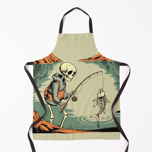 Item preview, Cartoon skeleton fisherman design designed and sold by Meandmyshop.