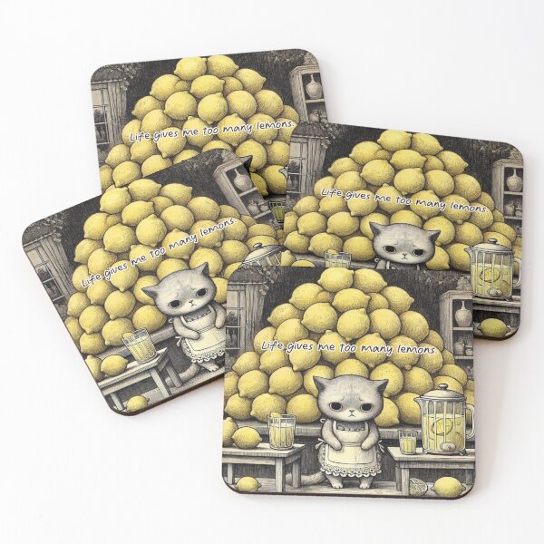 Item preview, Life gives me too many lemons.-cat designed and sold by II0FU5.