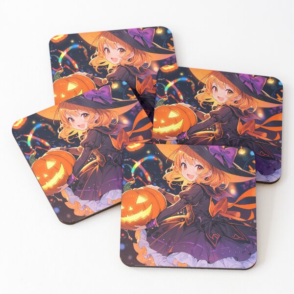 Item preview, Happy Halloween Witch: Vibrant Anime-Style Illustration with Festive Charm designed and sold by Khala.