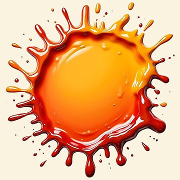 Artwork thumbnail, Fiery Orange Paint Splash by FotiraStudio