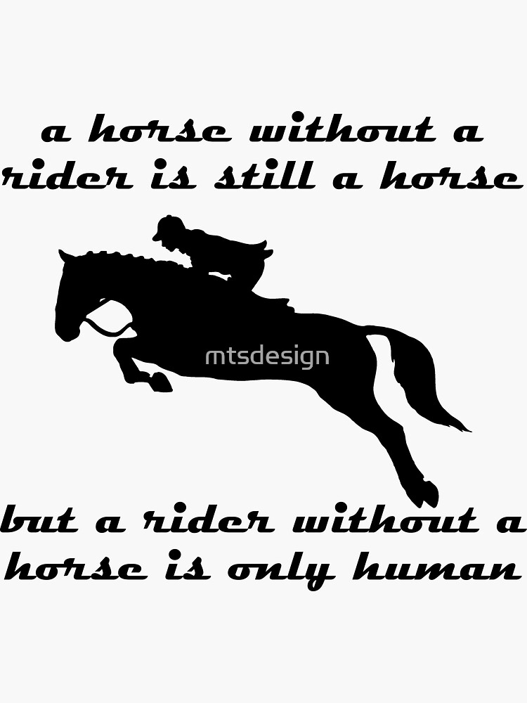 "A horse without a rider" Sticker for Sale by mtsdesign Redbubble