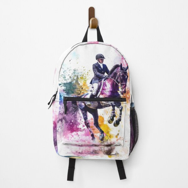Artikelvorschau, Pferd und Reiter Farbspritzer Springturnier Aktive Outdoor-Inspirierte Kunst entworfen und verkauft von CDC40.