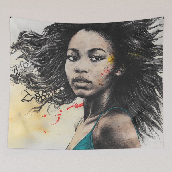 Item preview, Black woman with zentangles  designed and sold by Marco Paludet.