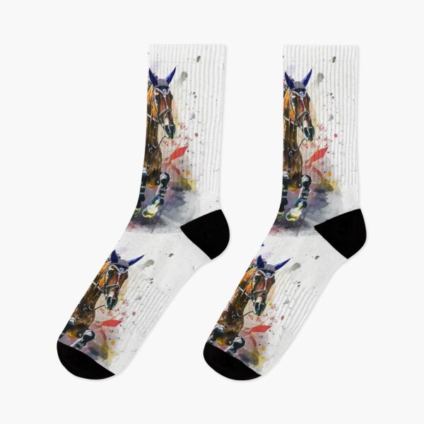Item preview, Horse and rider splashes colour dressage routine Active Outdoors Inspired Art designed and sold by CDC40.