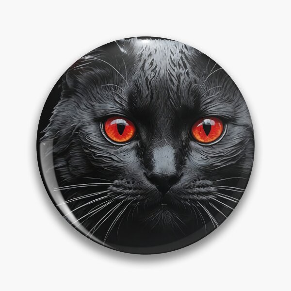 Item preview, Transparent Halloween Cat with Black Fur and Red Eyes designed and sold by dXine.