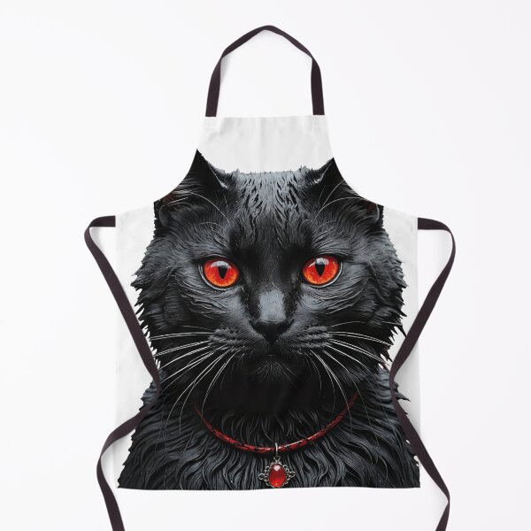 Item preview, Transparent Halloween Cat with Black Fur and Red Eyes designed and sold by dXine.