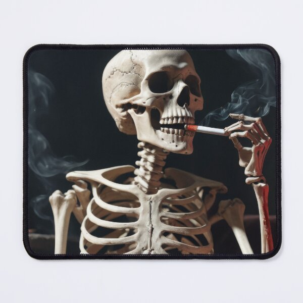 Item preview, Smoking skeleton with cigarette designed and sold by canvas-art.