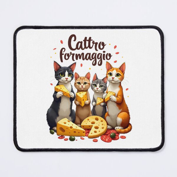 Item preview, Cats who love cheese - funny cats designed and sold by VelvetClawStudio.