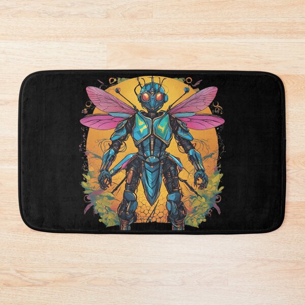 Item preview, Dragonfly Robot Knight Blue Armor Pink Wings designed and sold by GFamilyC.