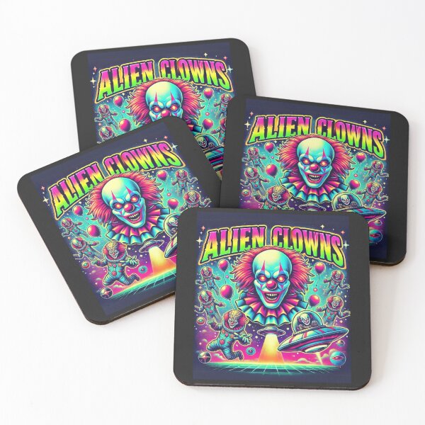 Item preview, Alien Clowns: Cosmic Invasion Neon Space T-Shirt designed and sold by TshirtTown77.