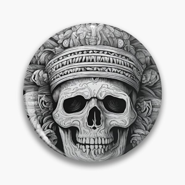 Item preview, Aztec Warrior Skull designed and sold by NicMacTees.