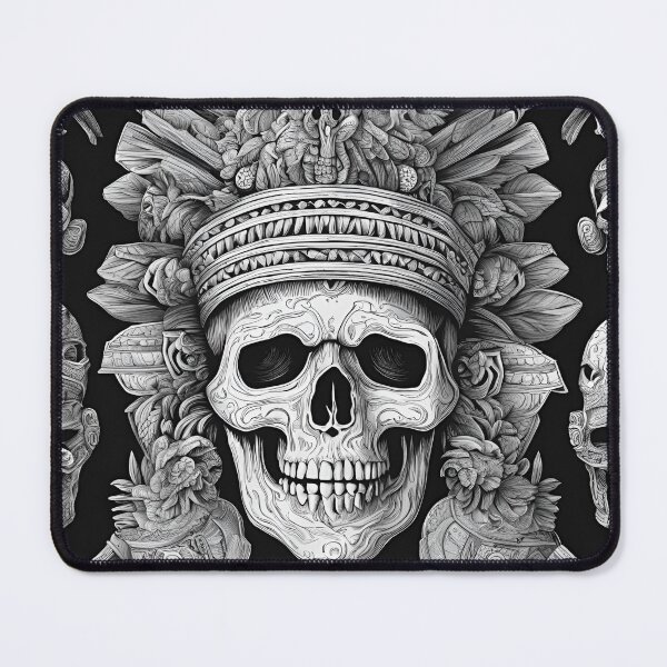 Item preview, Aztec Warrior Skull designed and sold by NicMacTees.