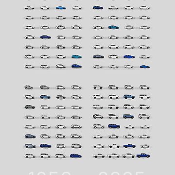 Artwork thumbnail, Toyota T&N (Poster Blue) "Toyota Then and Now" MY2025 by The Last Lugnut