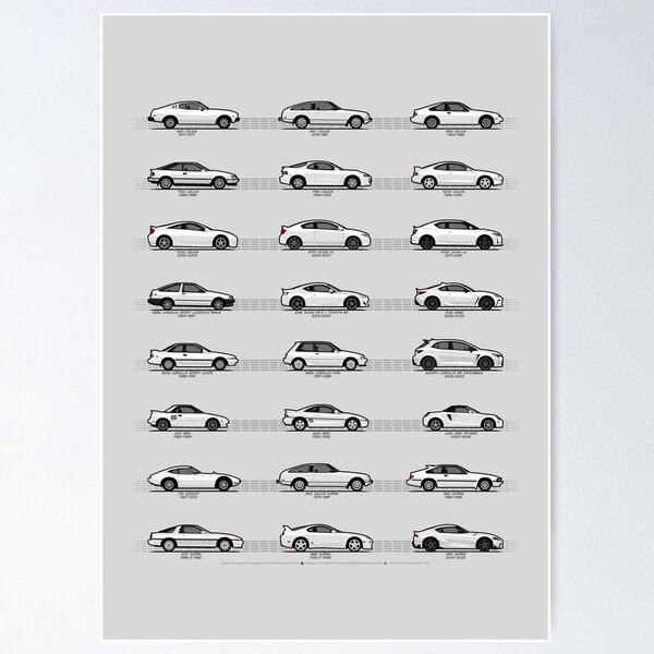 Item preview, Toyota Sports Cars (White) designed and sold by The Last Lugnut.