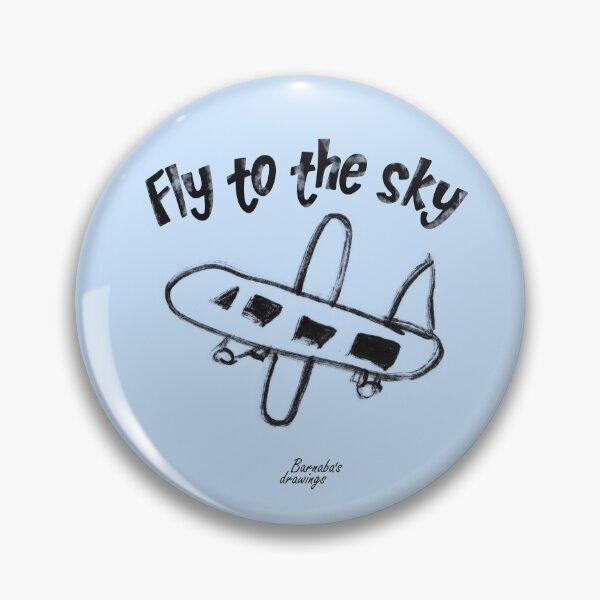 Item preview, A passenger plane flying into the sky, a child's drawing designed and sold by RK-ART-DESIGN.