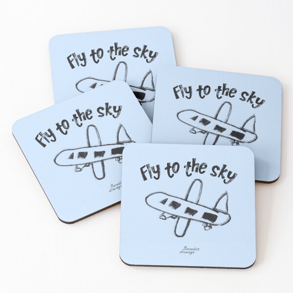 Item preview, A passenger plane flying into the sky, a child's drawing designed and sold by RK-ART-DESIGN.
