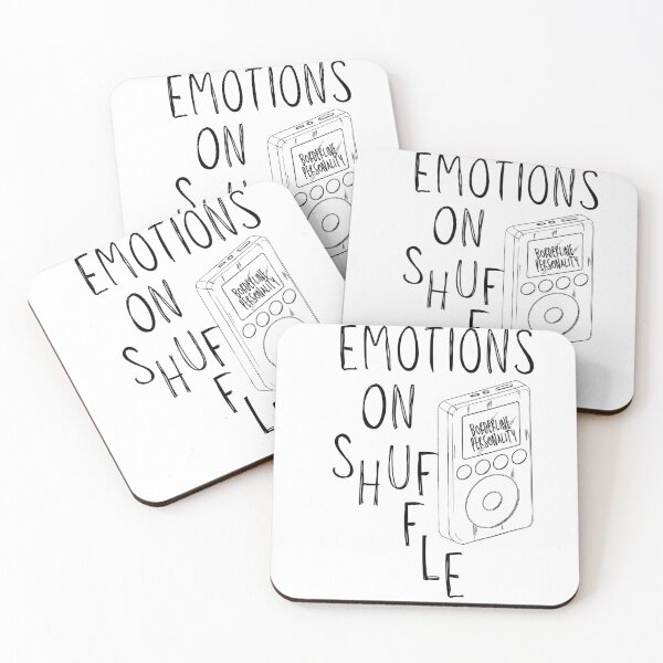 Item preview, emotions on shuffle (blk) designed and sold by nelliclaire.