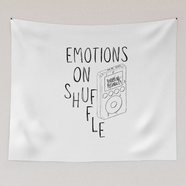 Item preview, emotions on shuffle (blk) designed and sold by nelliclaire.