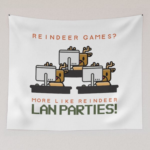 Item preview, Reindeer Games? More Like Reindeer LAN Parties! Christmas Tech designed and sold by Circle-Cats.