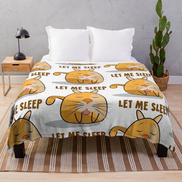 Item preview, Let Me Sleep Funny Cat Quote designed and sold by karyalangit.