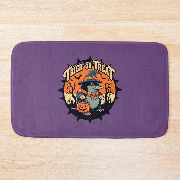 Item preview, Cartoon Mole in Witch Costume Trick or Treating with Jack-o-Lantern Bag designed and sold by Claw Prod Co.