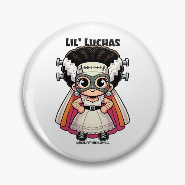 Item preview, Spooky Cute Luchadora in Bride of Frankenstein Costume – Halloween Mashup Art designed and sold by Mount-Molehill.