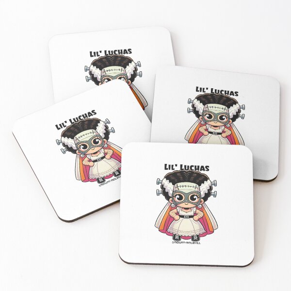 Item preview, Spooky Cute Luchadora in Bride of Frankenstein Costume – Halloween Mashup Art designed and sold by Mount-Molehill.