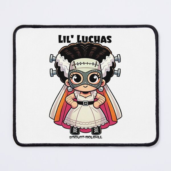 Item preview, Spooky Cute Luchadora in Bride of Frankenstein Costume – Halloween Mashup Art designed and sold by Mount-Molehill.