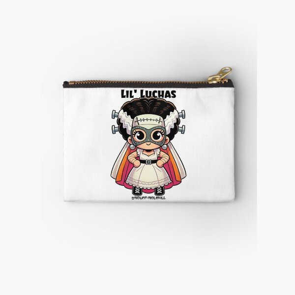 Item preview, Spooky Cute Luchadora in Bride of Frankenstein Costume – Halloween Mashup Art designed and sold by Mount-Molehill.