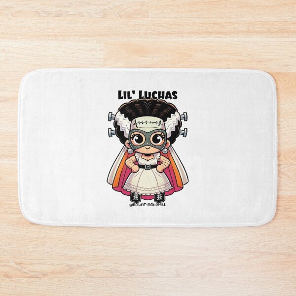 Item preview, Spooky Cute Luchadora in Bride of Frankenstein Costume – Halloween Mashup Art designed and sold by Mount-Molehill.