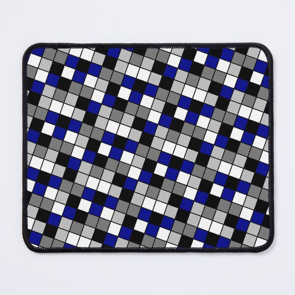 Item preview, Checkerboard Squares Blocks Cubes Thin Blue Line Theme designed and sold by EvergreenMotifs.
