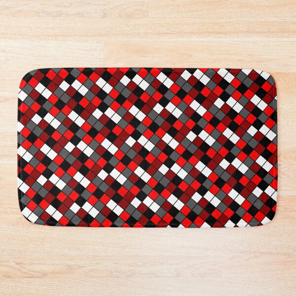 Item preview, Alternating Checkerboard Square Blocks Cubes Dark Reds Theme designed and sold by EvergreenMotifs.