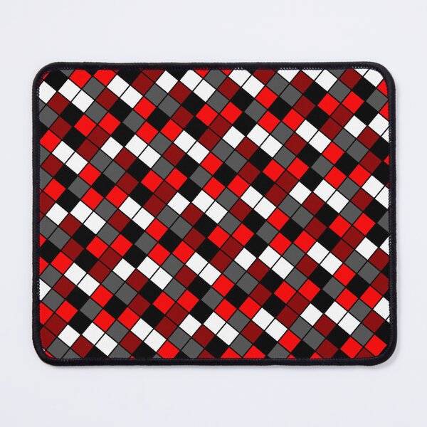 Item preview, Alternating Checkerboard Square Blocks Cubes Dark Reds Theme designed and sold by EvergreenMotifs.