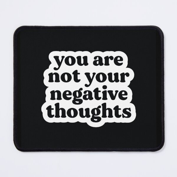 Item preview, You Are Not Your Negative Thoughts | Black | Mental Health, Trauma, Addiction and Recovery Poster designed and sold by KindToYourMind.
