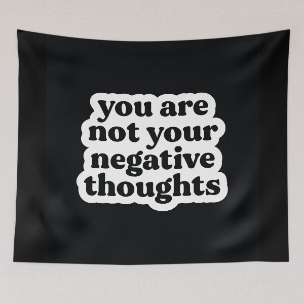 Item preview, You Are Not Your Negative Thoughts | Black | Mental Health, Trauma, Addiction and Recovery Poster designed and sold by KindToYourMind.