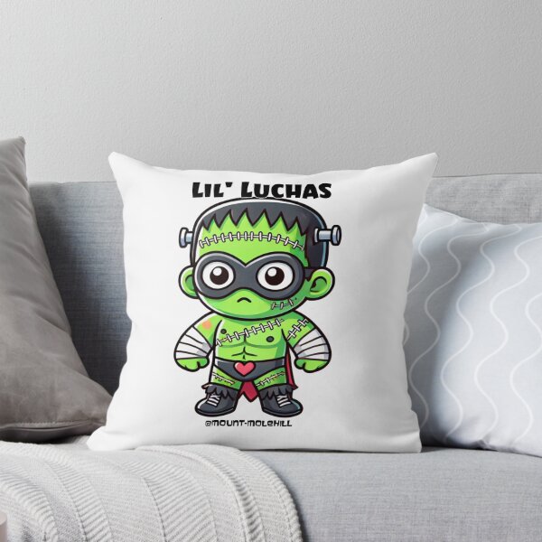 Item preview, Cute Luchador in Frankenstein Costume – Spooky & Fun Halloween Design designed and sold by Mount-Molehill.