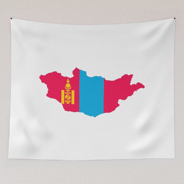 Item preview, mongolia flag map designed and sold by tony4urban.