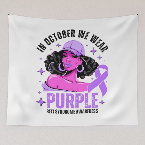 Item preview, In October We Wear Purple Rett Syndrome Awareness designed and sold by tigger shop.