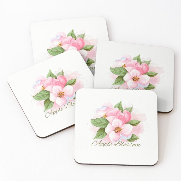 Artikelvorschau, Arkansas State Apfelblüten-Blumen-Aquarell-klassisches T-Shirt Sticker entworfen und verkauft von ThinkNature!.
