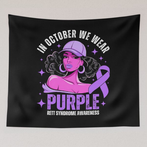 Item preview, In October We Wear Purple Rett Syndrome Awareness designed and sold by tigger shop.