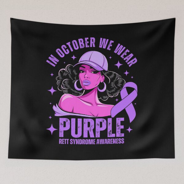 Item preview, In October We Wear Purple Rett Syndrome Awareness designed and sold by tigger shop.