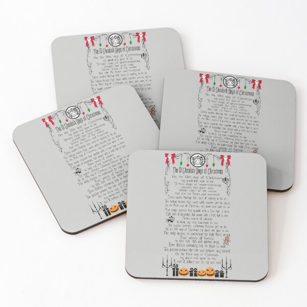 Item preview, The 13 Ghoulish Days of Christmas Grey designed and sold by TheCaliGirls.