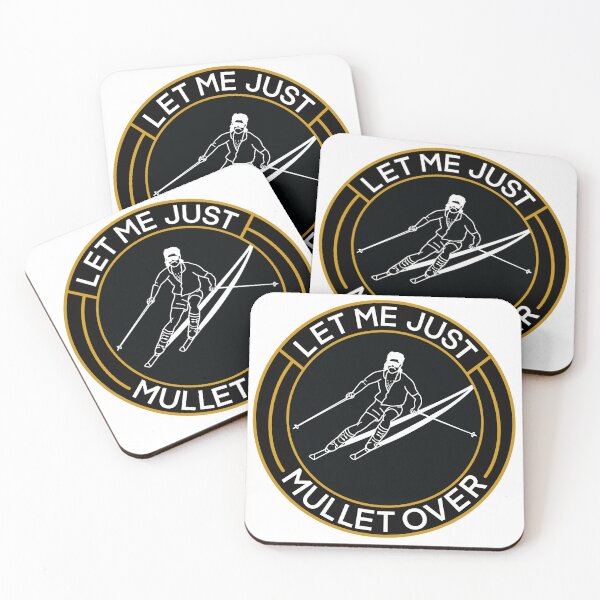 Item preview, Go for a Ski and Mullet  (Black and White) designed and sold by SkiBumArt.