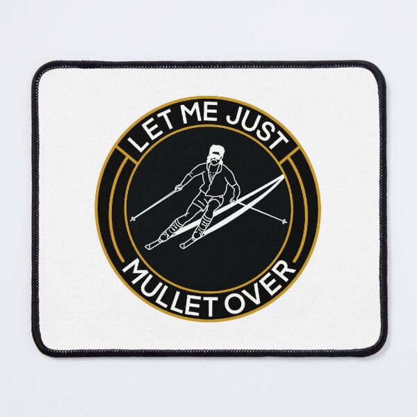 Item preview, Go for a Ski and Mullet  (Black and White) designed and sold by SkiBumArt.