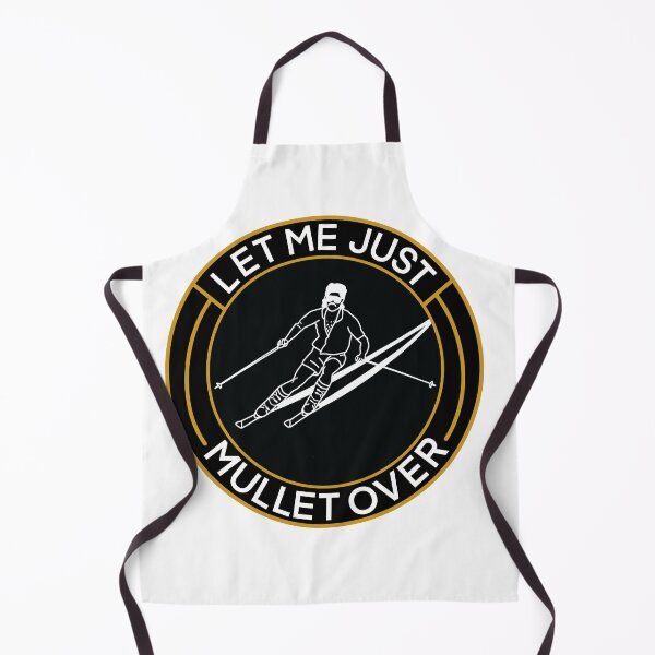 Item preview, Go for a Ski and Mullet  (Black and White) designed and sold by SkiBumArt.