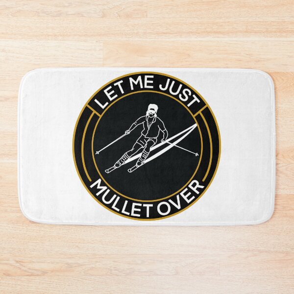 Item preview, Go for a Ski and Mullet  (Black and White) designed and sold by SkiBumArt.